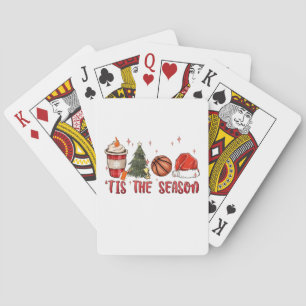 Tis the Season Xmas Christmas Basketball  Playing Cards