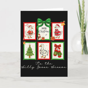 Tis The Silly Goose Season Christmas Stamps Cute G Card