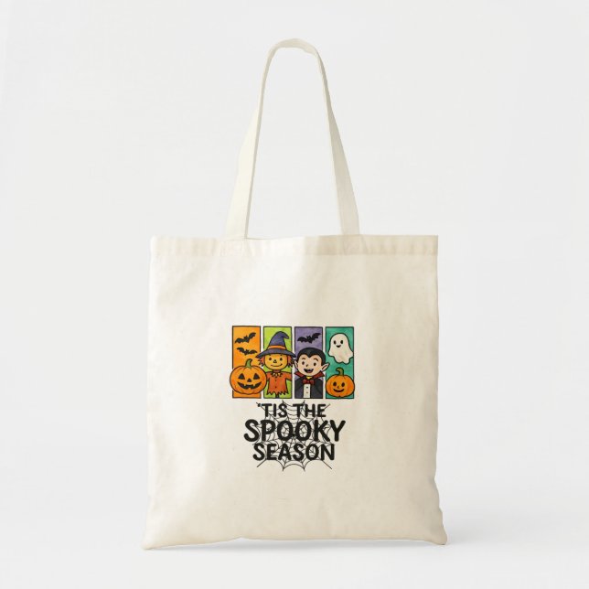 Tis The Spooky Season Halloween Vampire Pumpkin De Tote Bag (Front)