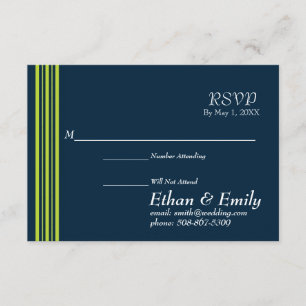 Tisbury - Navy and Green - RSVP Cards
