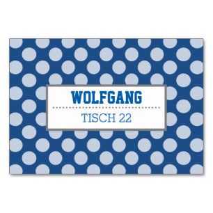 Tischkarten Weißpunkt Table Number