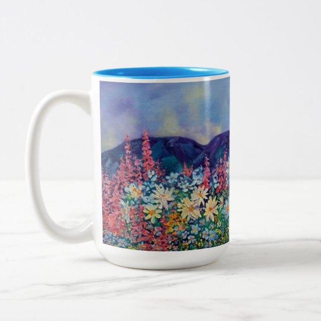 Tisha' s Garden Two-Tone Coffee Mug (Left)