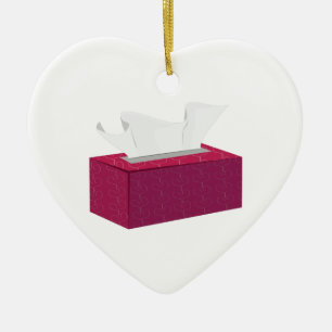 Tissue Box Ceramic Ornament
