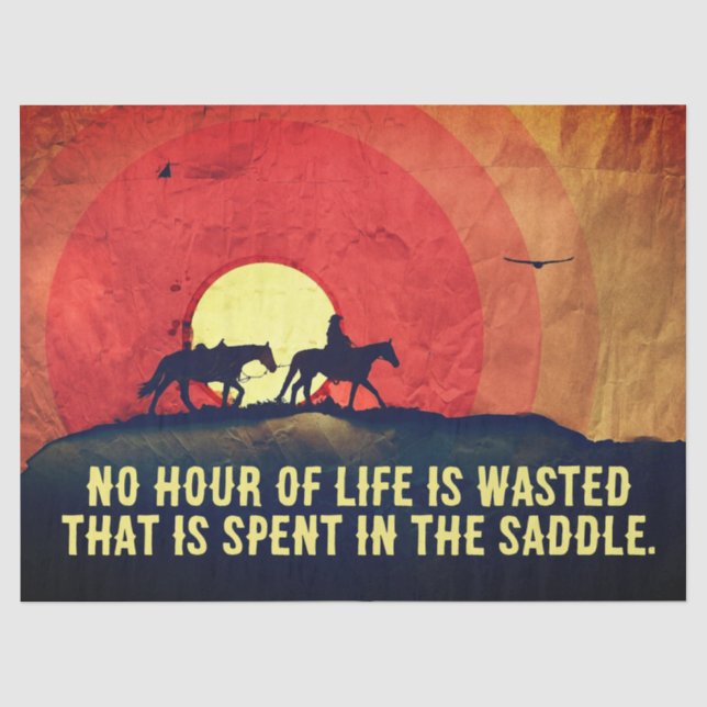 Tissue/Decoupage Paper of Cowboy on Horse (Front)