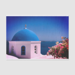 Tissue Gift Paper with Image of Santorini, Greece