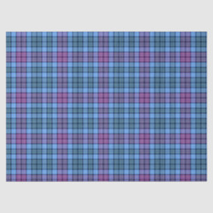 Tissue or Decoupage Paper-Tartan Pink Purple Blue Paper