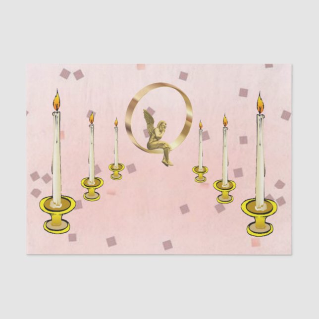 Tissue Paper Angel Candles (Front)