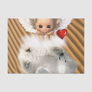 Tissue Paper Angel Polar Bear