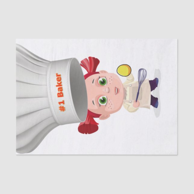 Tissue Paper Bakery Chef Breakfast Eggs (Front)