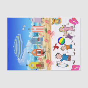 Tissue Paper Beach Fun Octopus