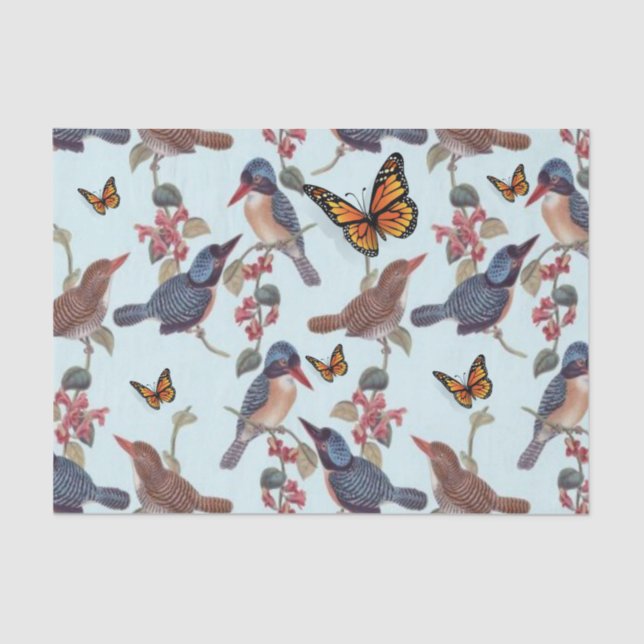 Tissue Paper, Butterfly Birds Tissue Paper (Front)