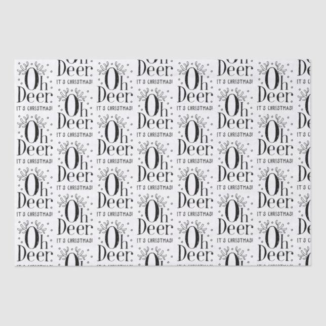 Tissue paper Christmas deer funny illustration  (Front)