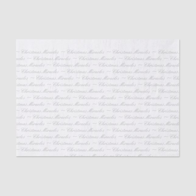 Tissue Paper, Christmas Miracles, silver Paper (Front)