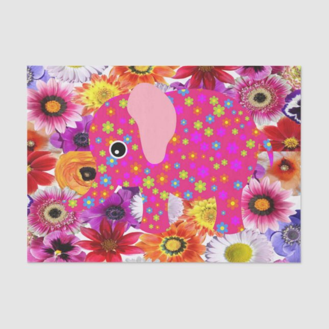 Tissue Paper Colourful Elephant (Front)
