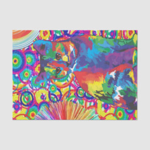 Tissue Paper Colourful Foral Cat