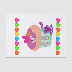 Tissue Paper Cupcake Colourful Hearts