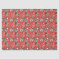 Tissue Paper Decoupage - Abstract Paisley Red