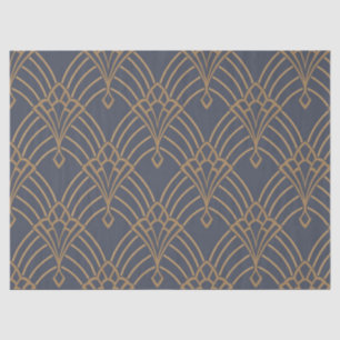 Tissue Paper Decoupage - Art Deco Fan Design