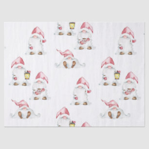 Tissue Paper Decoupage - Christmas Gnomes