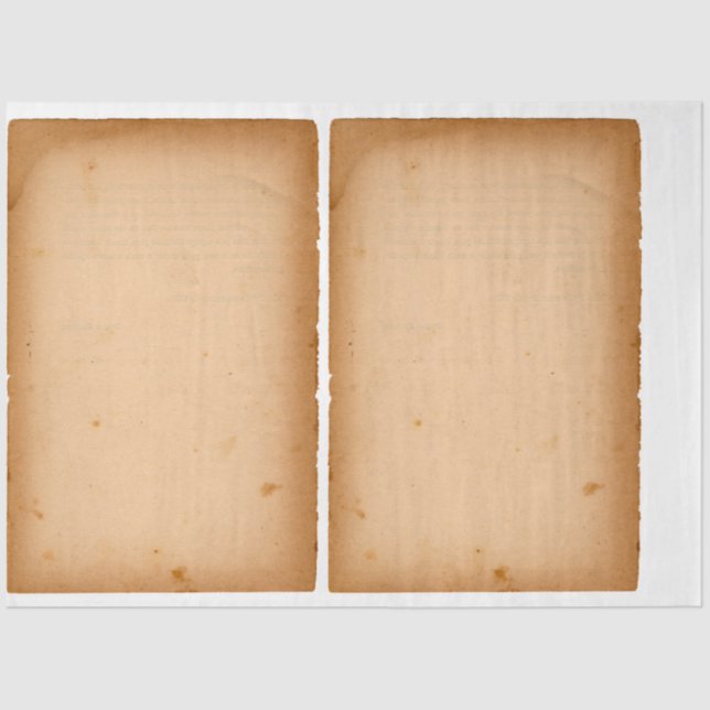 TISSUE PAPER : DÉCOUPAGE ; OLD PAPER  (Front)