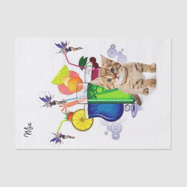 Tissue Paper Fairy Kitten Drinks (Front)