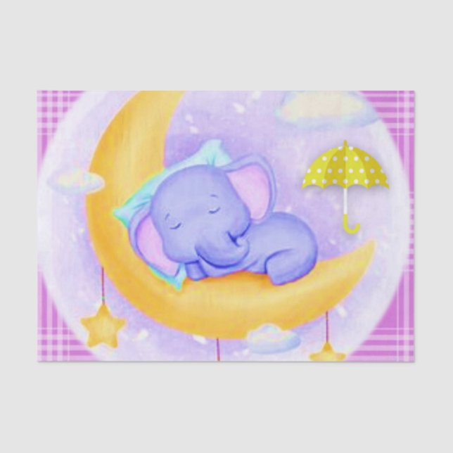 Tissue Paper Floral Elephant (Front)