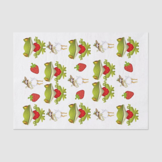 Tissue Paper Frogs Chicken Strawberry (Front)