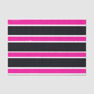 Tissue Paper Girly Chic Pink Black White Stripes