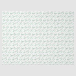 Tissue Paper - Green Shamrock Outlines