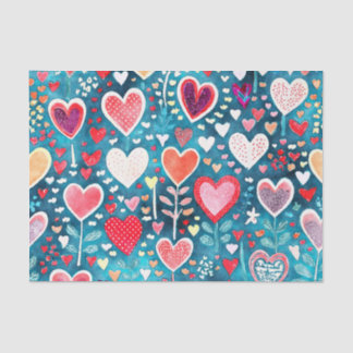 Tissue Paper - Heart Design 