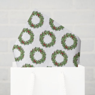 Tissue Paper-Holiday Wreath Paper