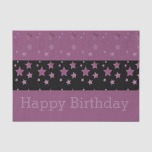 Tissue Paper In A Plum Star Pattern