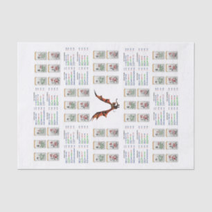 Tissue Paper Mahjong Dragon