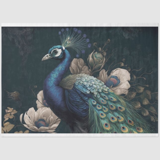 Tissue Paper - Majestic Peacock (Front)