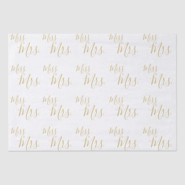 Tissue Paper - Miss to Mrs. Gold (Front)