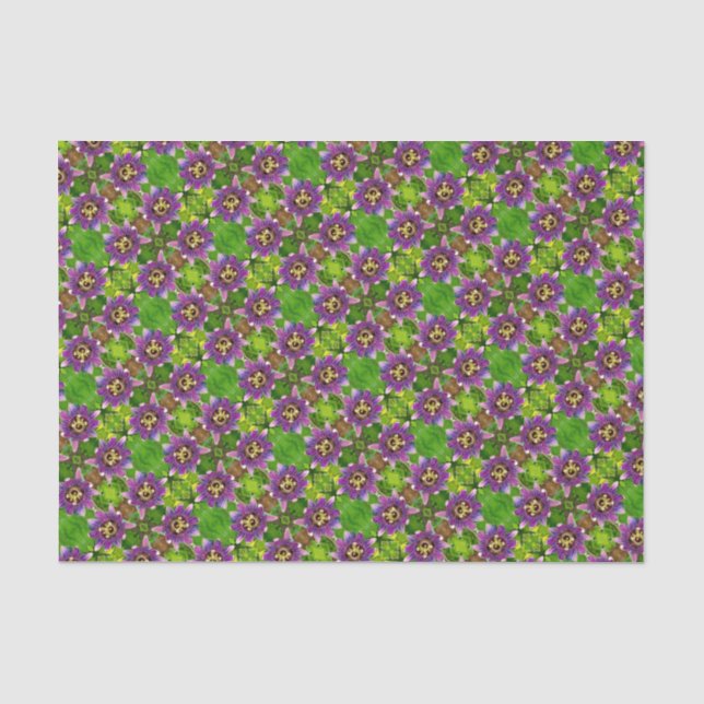 Tissue Paper - Passion Vine Flowers (Front)