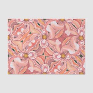 Tissue Paper - Peach Dahlia