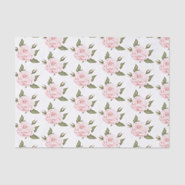 Tissue Paper-Pink Rose Tissue Paper (Front)