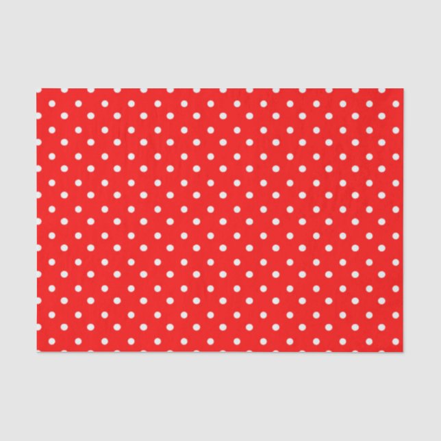 Tissue Paper/Red Polka Dots Paper (Front)