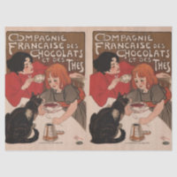 Tissue Paper-Retro Chocolate Advertisement Poster