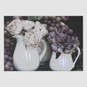 Tissue Paper set of 2 Pitchers, Grapes and Flowers