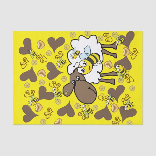 Tissue Paper Sheep Bumblebee (Front)