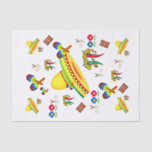 Tissue Paper Sombrero Hot Peppers Floral