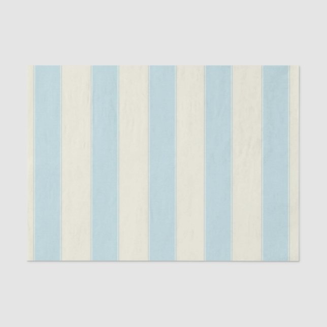Tissue Paper Stripe Blue Beige (Front)