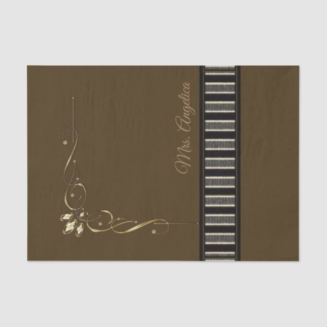 Tissue Paper Stripes Brown (Front)