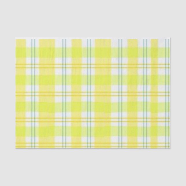 Tissue Paper Stripes Yellow Plaid (Front)