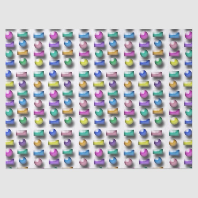 Tissue Paper - Three Dimensional Shapes (Front)