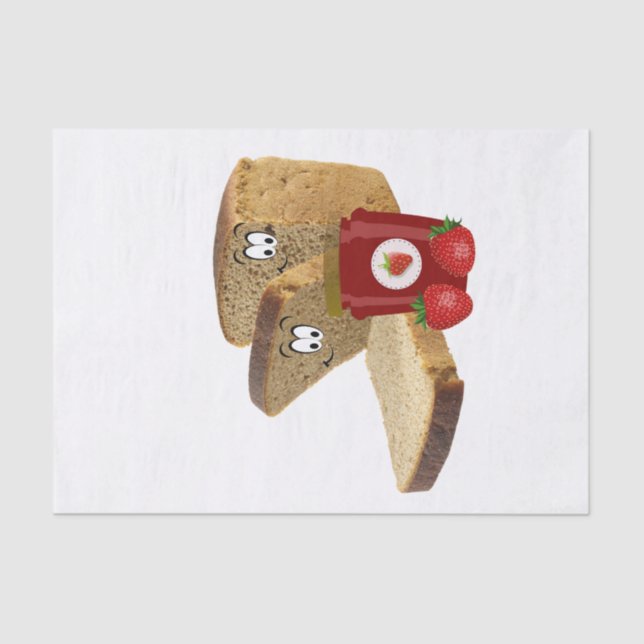 Tissue Paper Toast Strawberry Jam Bakery Breakfast (Front)