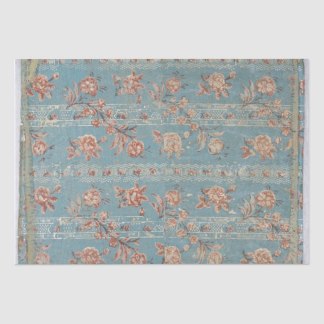 TISSUE PAPER : VINTAGE BOTANICAL WORN WALLPAPER (Front)