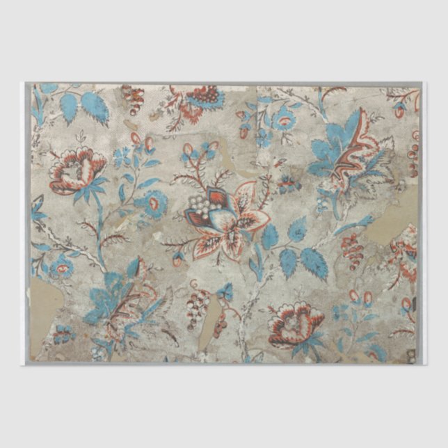 TISSUE PAPER : VINTAGE BOTANICAL WORN WALLPAPER (Front)